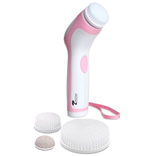 Face Brush Skin Cleansing System Facial Brush & Body Care Kit for Women & Men. Includes 4 different heads - Large Body Brush